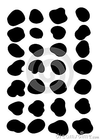 A Set of Different irregular shapes. A collection of Blobs ,Abstract organic rectangle shapes. Vector Illustration