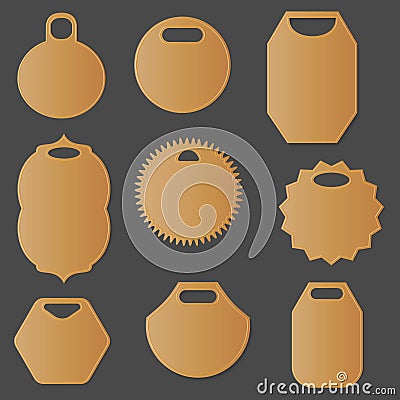 Set of Different Isolated Labels and Tags Vector Illustration