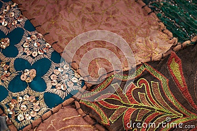 Set of a different oriental Carpets Stock Photo