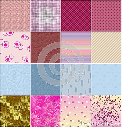 Set of different textures Stock Photo