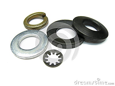 Set of different washers Stock Photo