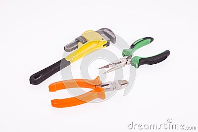 Set of different wrenches Stock Photo