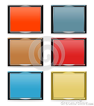 Set of dimensional frames Stock Photo