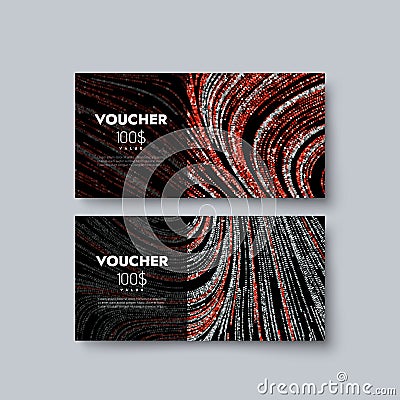 Set of discount certificates Vector Illustration