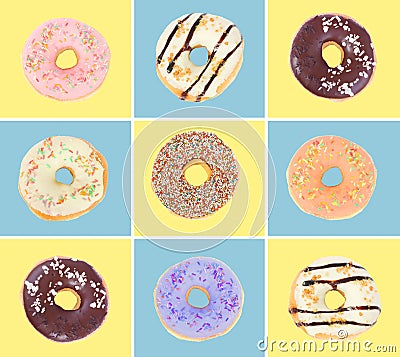 Set of donuts Stock Photo