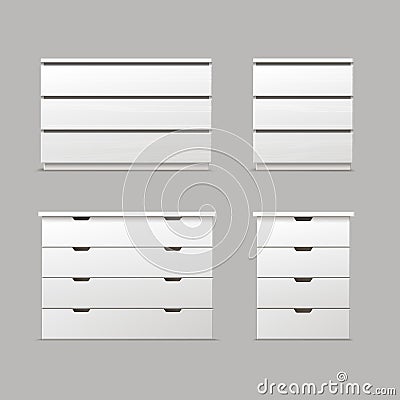 Set of drawers Vector Illustration