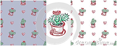 Set drawings with wax crayons. Print for cloth design, textile, fabric, wallpaper, wrapping paper Vector Illustration