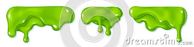 Set of dripping oozing slime design Vector Illustration