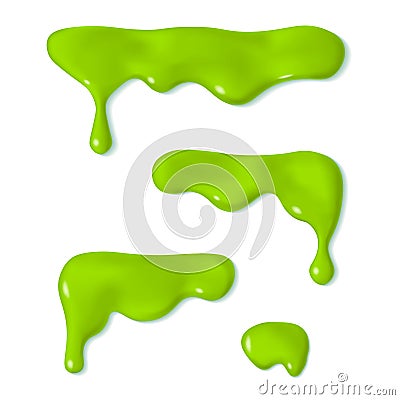 Set of dripping oozing slime design Vector Illustration