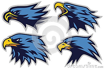 Set of Eagle Sports Logo Mascot Vector Design Collection Vector Illustration