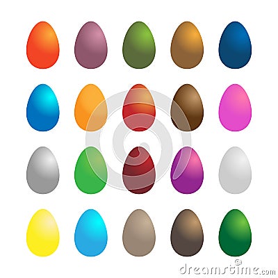 Set of easter eggs Vector Illustration