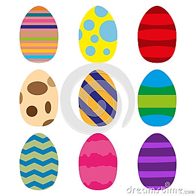 Set of Easter eggs. Vector illustration eps10 Vector Illustration