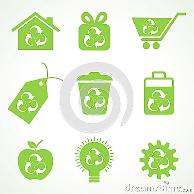 Set of eco icons Vector Illustration