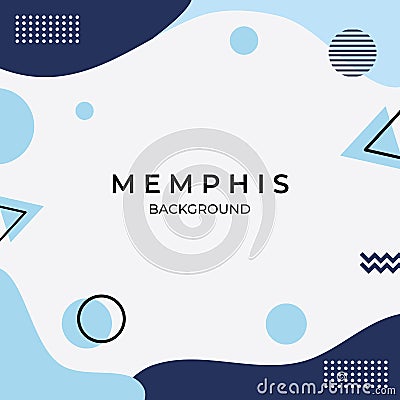 Geometric Background with Memphis style Vector Illustration