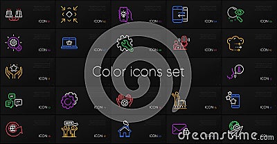 Set of Electric app, Best app and Customisation line icons. For design. Vector Vector Illustration