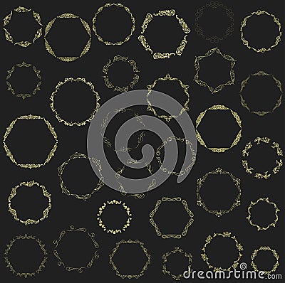 Set of elegant monogram design. Vector illustration. Vector Illustration