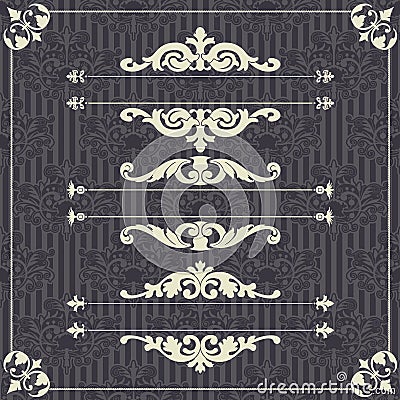 Abstract damask background Vector Illustration