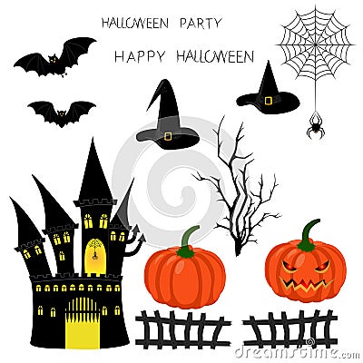 Halloween set Vector Illustration