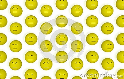 Set of emoji emoticons with disheartened mood, customer service rating, satisfaction survey, customer experience, excellent Stock Photo