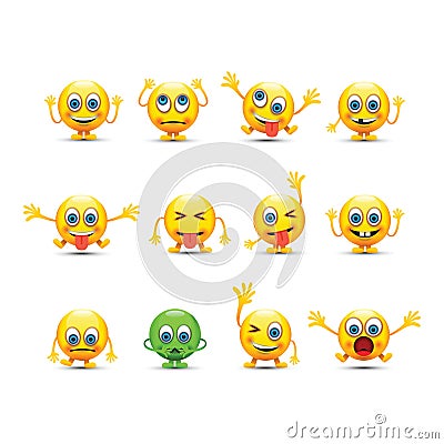 Set of emoji icons Stock Photo