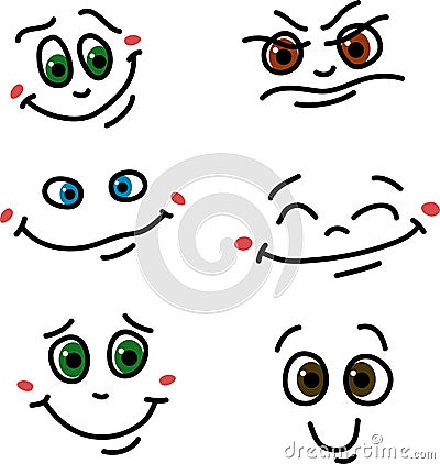 Vector Set of emotions Vector Illustration