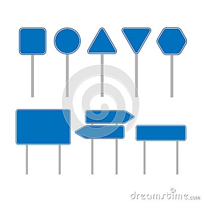 Set of empty signs. Collection plates. Vector illustration. Vector Illustration