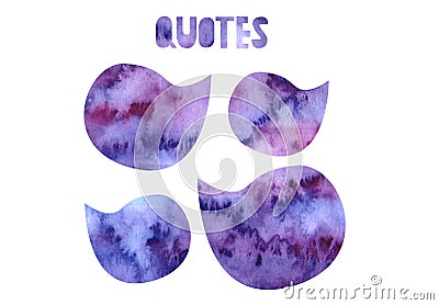 Set of empty templates spech bubble for quotes. Cartoon Illustration