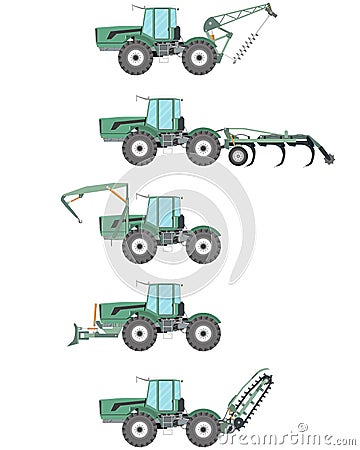 Set of equipment Vector Illustration