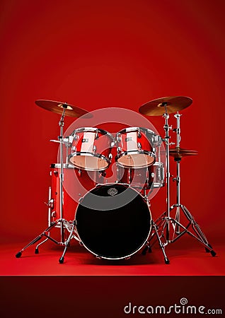 Set equipment cymbal isolated instrument jazz musical concert percussion rock drum Stock Photo