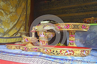 Set for family Hindu ceremony Stock Photo