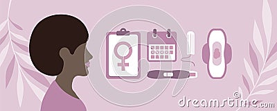 set of female hygiene products menstruation woman body Vector Illustration