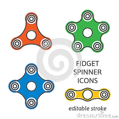 Fidget hand spinner Vector Illustration