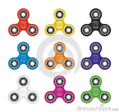 Set of fidget toy spinners. vector Vector Illustration