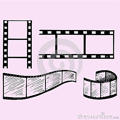 Set of film strip Vector Illustration