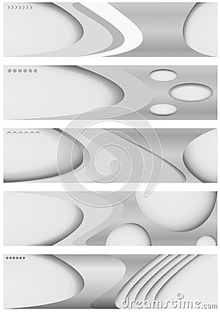 Set of five banners Vector Illustration