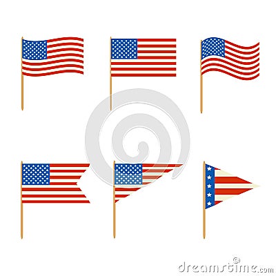 Set of flags vector Vector Illustration