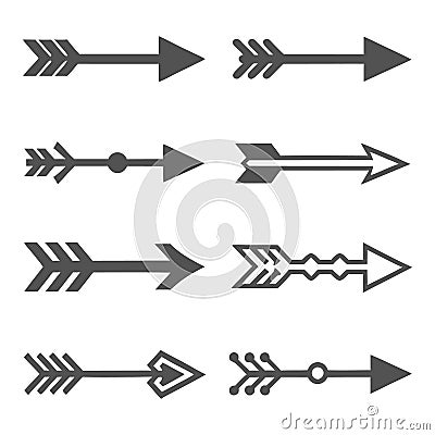 set of flat direction arrows pack of Arrows set icons arrow symbols and arrow sign vector collection arrow cursor modern simple ar Vector Illustration