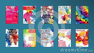 Set of Flyer, Brochure Design Templates Flyers, Posters and Placards. Vector Illustration