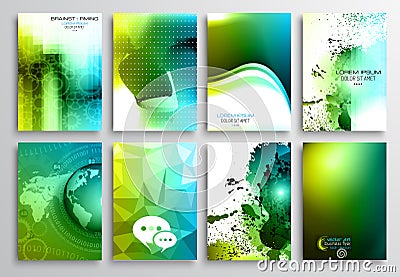 Set of Flyer Design, Web Templates. Brochure Designs Vector Illustration