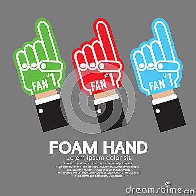 Set Of Foam Hand Vector Illustration