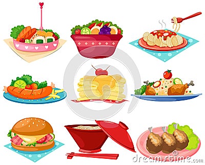 Set of food Vector Illustration