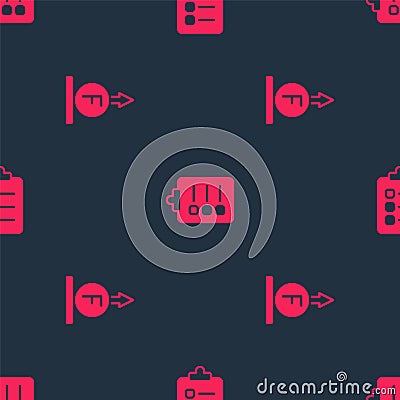 Set Force of physic formula and To do list planning on seamless pattern. Vector Vector Illustration
