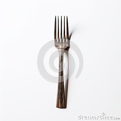 Fork On White Background A Stylish Tribute To Matthias Haker And Germaine Krull Stock Photo