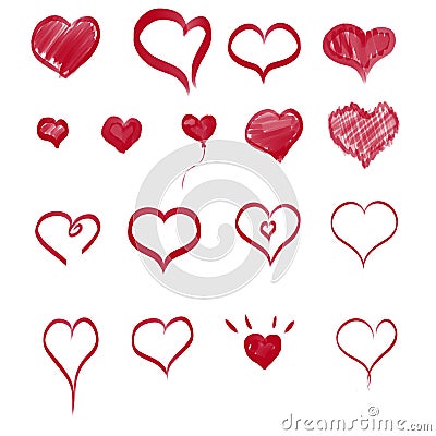 Set in form of heart Stock Photo