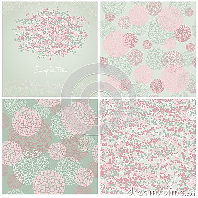 Set four abstract backgrounds of gray color Vector Illustration