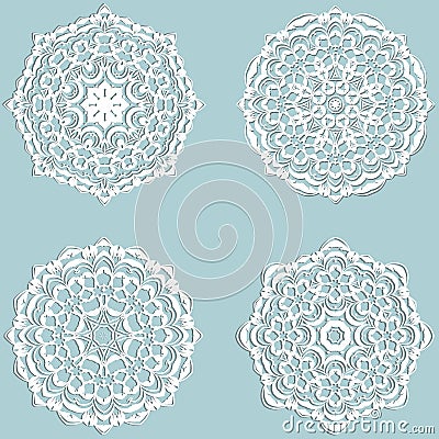 Vector lace snowflakes Vector Illustration