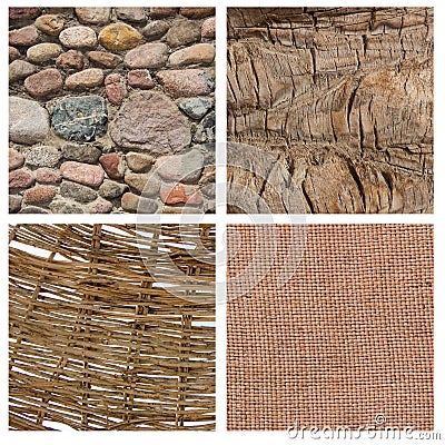 Set of four textures Stock Photo