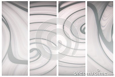 Set of four vertical parts. Abstract design for home decor Stock Photo