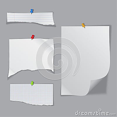 A set of the fragmentary Vector Illustration