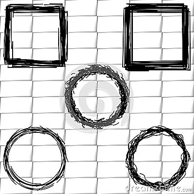 Set frames sketch, outline. Stock Photo